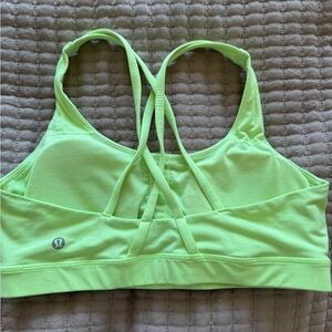 lululemon athletica Neon Lime Strappy Sports Bra